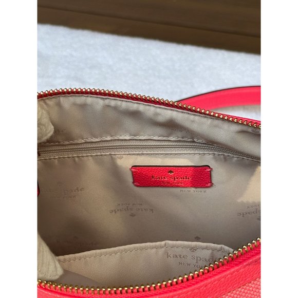 kate spade Rosie Canvas Crossbody Pink Peppercorn Coin Purse Extra Strap Dustbag - Picture 10 of 16